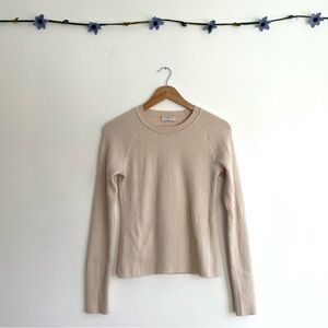 Babaton Cream Ribbed Sweater